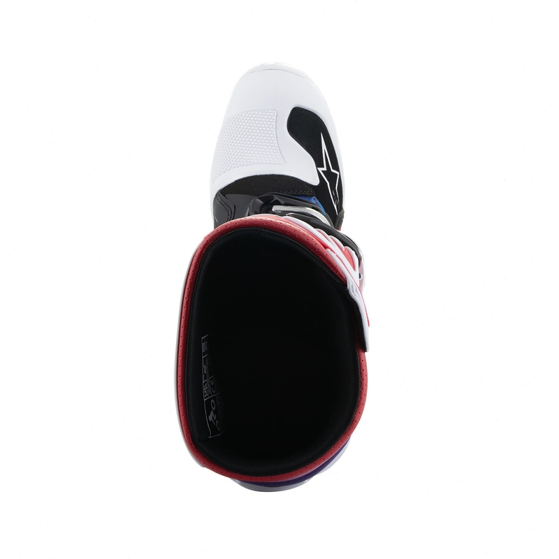 Μπότες Motocross Alpinestars Tech 7 S για Παιδιά Λευκό-Μαύρο-Κόκκινο-Μπλε-Μωβ
