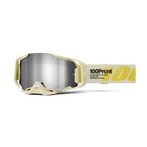 Γυαλιά Motocross 100% ARMEGA Σχεδόν χρυσό (καθρέφτης ασημί plexi)
