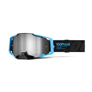 Γυαλιά motocross 100% ARMEGA Barely 2 μπλε-μαύρο (καθρέφτης ασημί plexi)