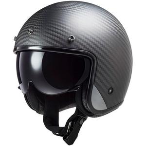 Ανοιχτό κράνος μοτοσικλέτας LS2 OF601 Bob II Carbon Solid Black Matte