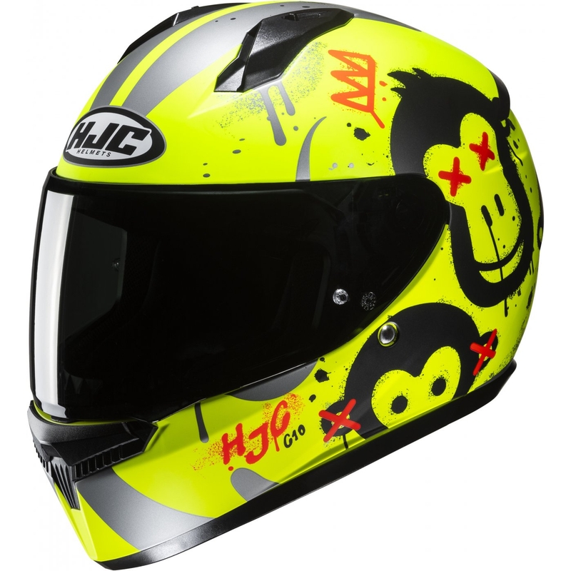 Παιδικό ολοκληρωμένο κράνος HJC C10 Geti MC3HSF fluo κίτρινο