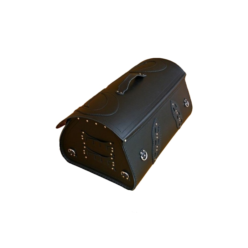 RSA K22 Black Demon μαύρη δερμάτινη τσάντα μοτοσικλέτας 42 l