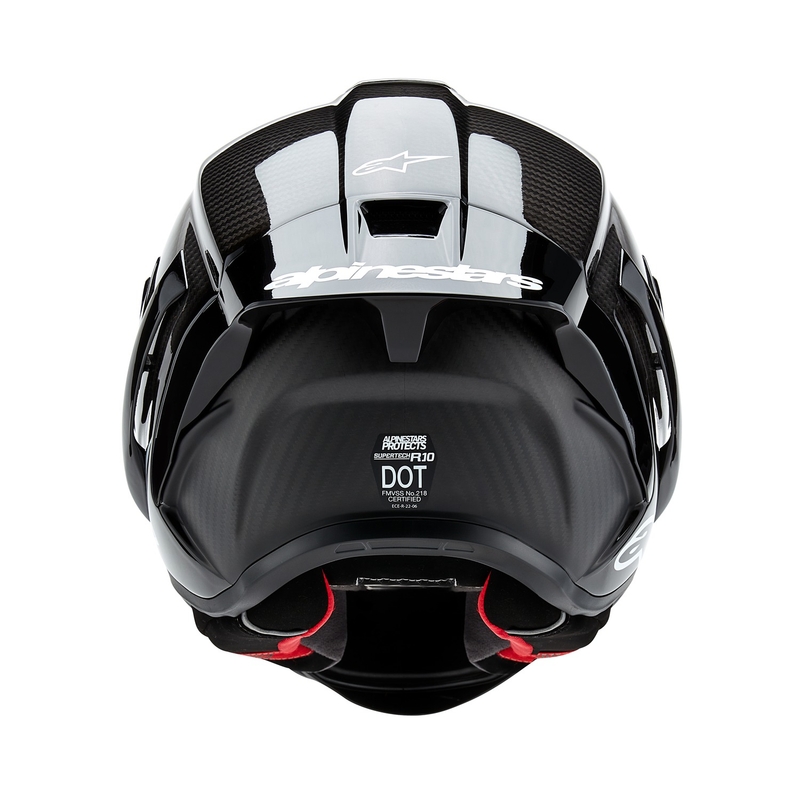 Κράνος μοτοσικλέτας full-face Alpinestars Supertech R-10 Solid μαύρο άνθρακα