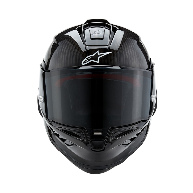 Κράνος μοτοσικλέτας full-face Alpinestars Supertech R-10 Solid μαύρο άνθρακα