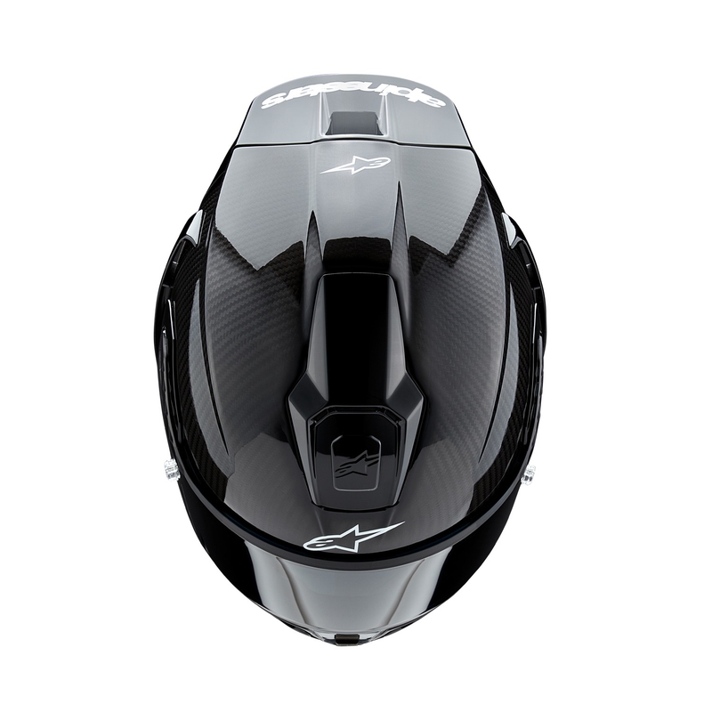 Κράνος μοτοσικλέτας full-face Alpinestars Supertech R-10 Solid μαύρο άνθρακα