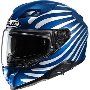 Ενσωματωμένο κράνος μοτοσικλέτας HJC F71 Zen MC2 λευκό-μπλε