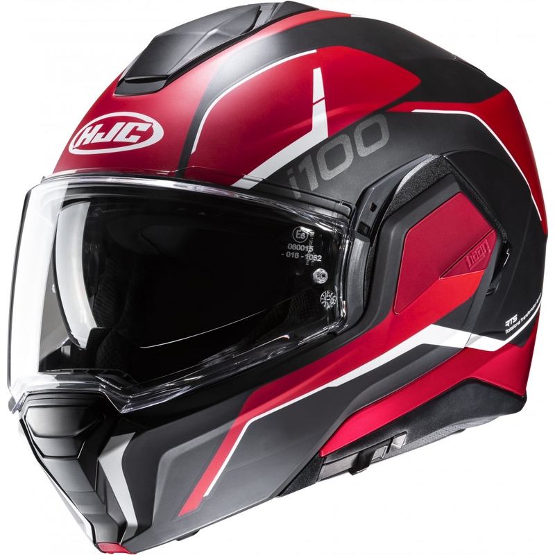HJC i100 Lorix MC1SF μαύρο-κόκκινο αναδιπλούμενο κράνος μοτοσικλέτας