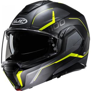 HJC i100 Lorix MC3HSF μαύρο-γκρι-κίτρινο αναδιπλούμενο κράνος μοτοσικλέτας