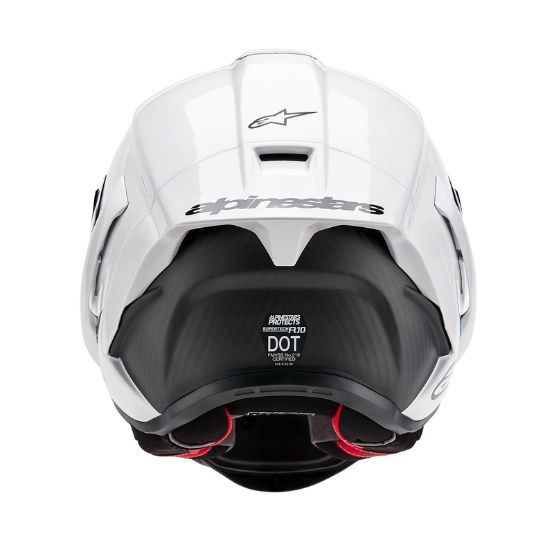 Alpinestars Supertech R-10 Solid carbon λευκό ματ ολοκληρωμένο κράνος μοτοσικλέτας