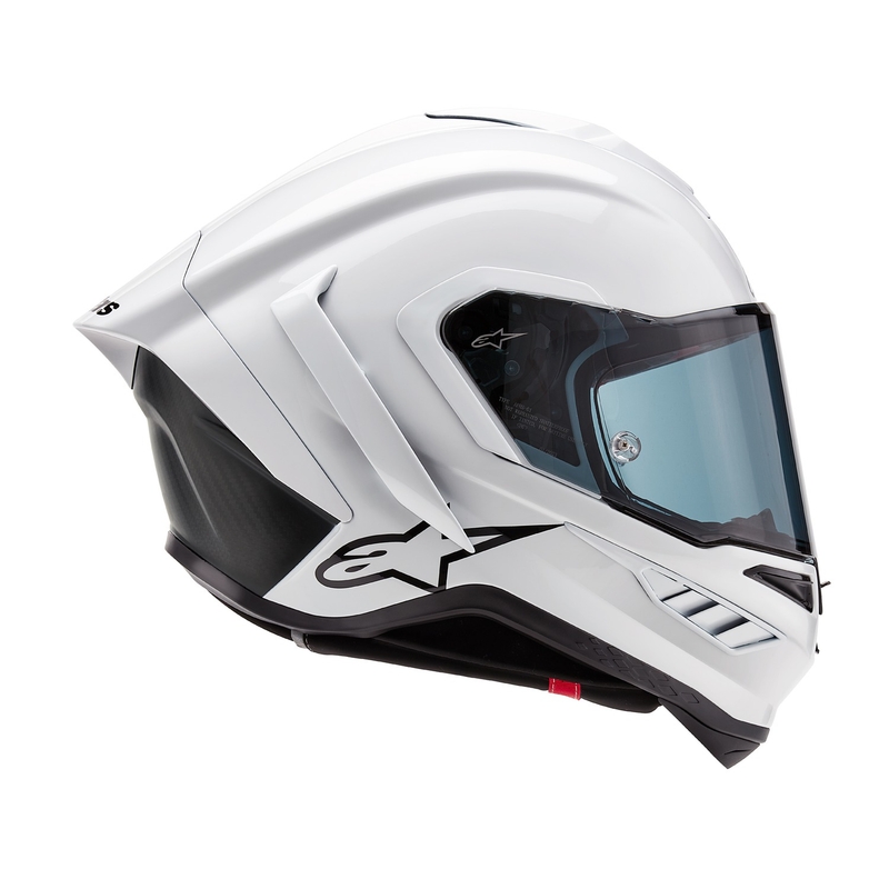 Alpinestars Supertech R-10 Solid carbon λευκό ματ ολοκληρωμένο κράνος μοτοσικλέτας