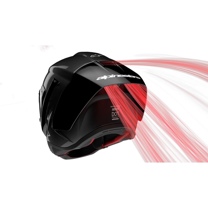 Κράνος μοτοσικλέτας full face Alpinestars Supertech R-10 Team carbon fluor κόκκινο-μπλε-λευκό ματ