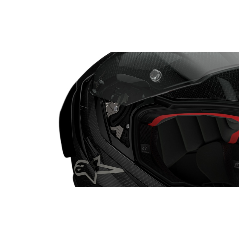 Κράνος μοτοσικλέτας full face Alpinestars Supertech R-10 Team carbon fluor κόκκινο-μπλε-λευκό ματ