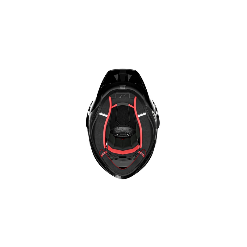 Κράνος μοτοσικλέτας full face Alpinestars Supertech R-10 Team carbon fluor κόκκινο-μπλε-λευκό ματ