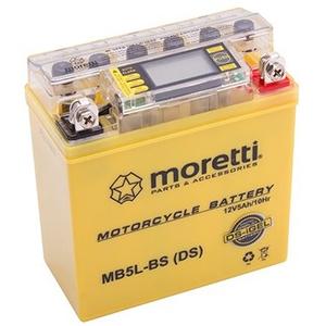 Μπαταρία τζελ χωρίς συντήρηση Moretti MB5L-BS, 12V 5Ah με μετρητή τάσης