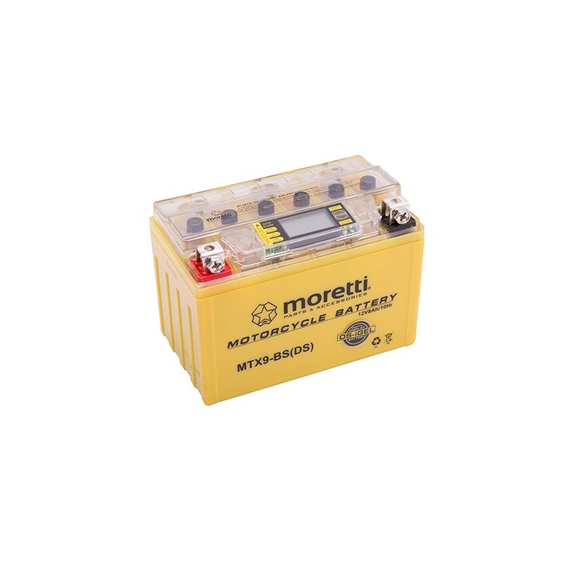 Μπαταρία ζελέ χωρίς συντήρηση Moretti MTX9-BS, 12V 8Ah με μετρητή τάσης