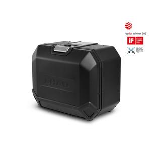 Kompletní sada černých hliníkových kufrů SHAD TERRA BLACK , 48L topcase   36L/47L boční kufry, včetně montážní sady a plotny SHAD TRIUMPH Tiger 800