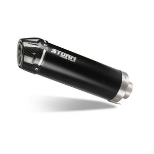 2 koncovky výfuku STORM GP Black with carbon cap