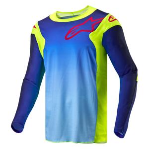Alpinestars Racer Hoen motocross jersey fluo κίτρινο-μπλε-κόκκινο