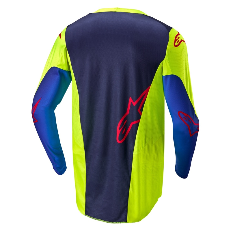 Alpinestars Racer Hoen motocross jersey fluo κίτρινο-μπλε-κόκκινο