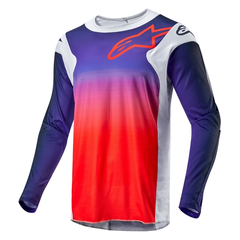 Φανέλα motocross Alpinestars Racer Hoen γκρι-μπλε-πορτοκαλί