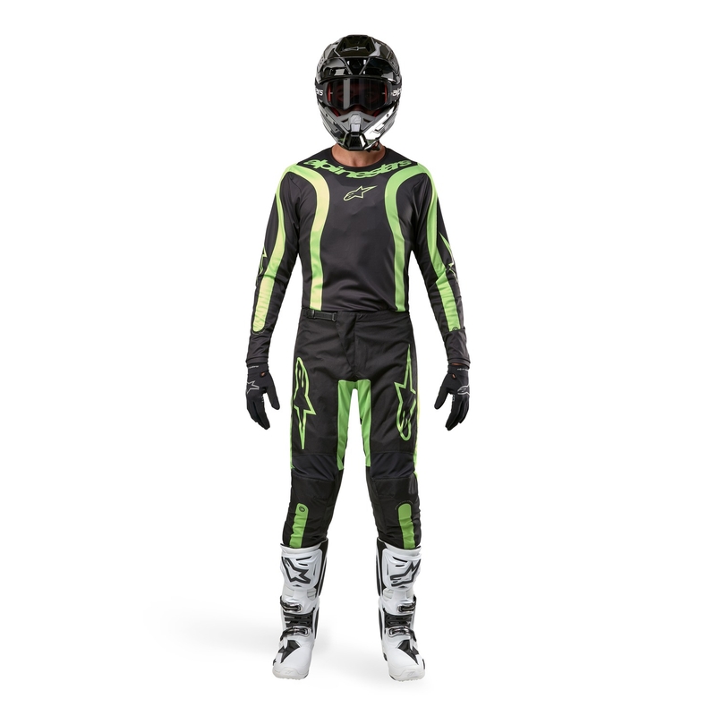 Alpinestars Fluid Lurv φανέλα μοτοκρός μαύρο-fluo κίτρινο