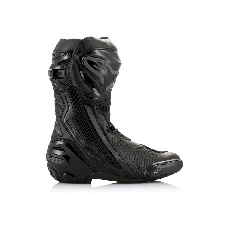 Alpinestars Supertech R 2 Μαύρες μπότες μοτοσικλέτας