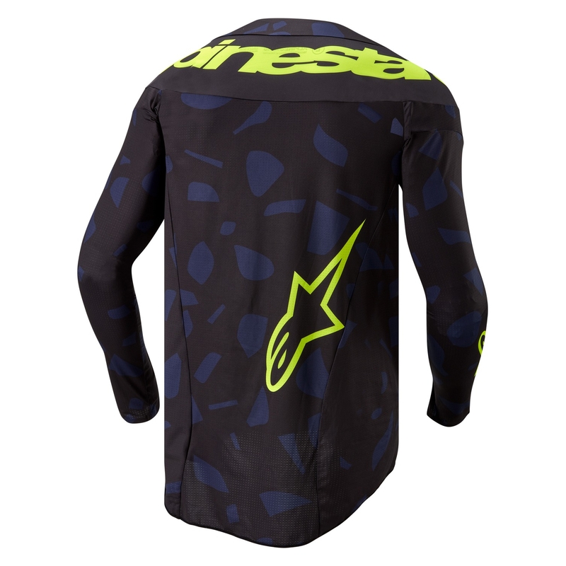 Alpinestars Techstar Rantera φανέλα μοτοκρός μαύρο-μπλε-fluo κίτρινο