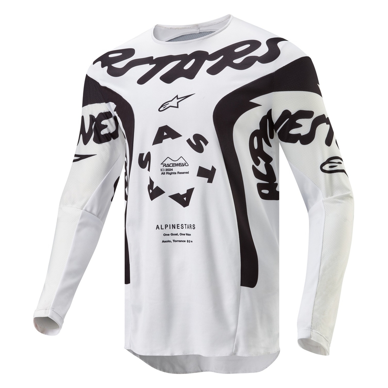 Φανέλα Alpinestars Racer Hana motocross λευκή-μαύρη