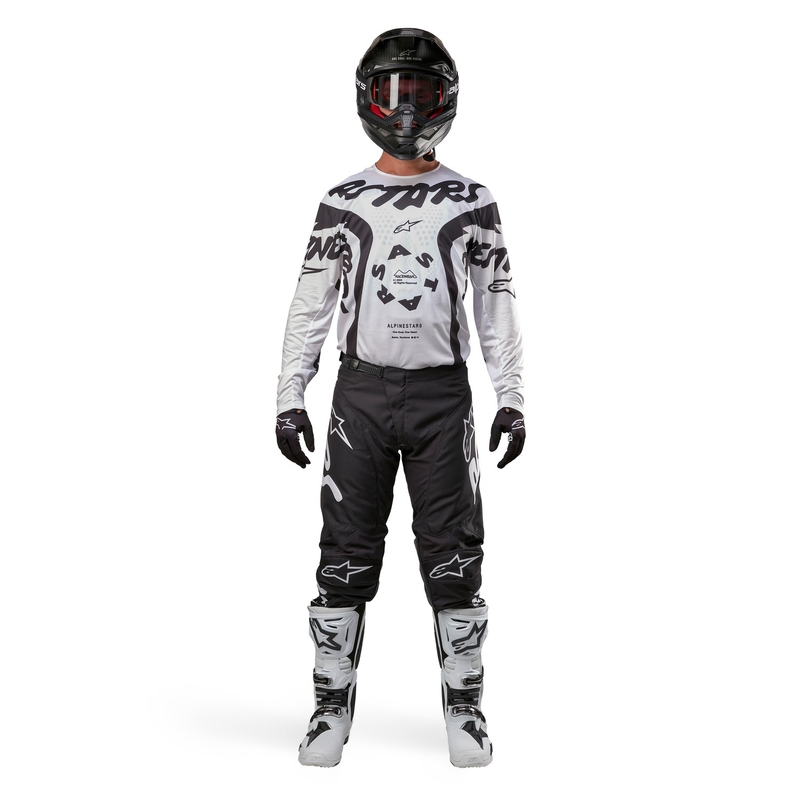 Φανέλα Alpinestars Racer Hana motocross λευκή-μαύρη