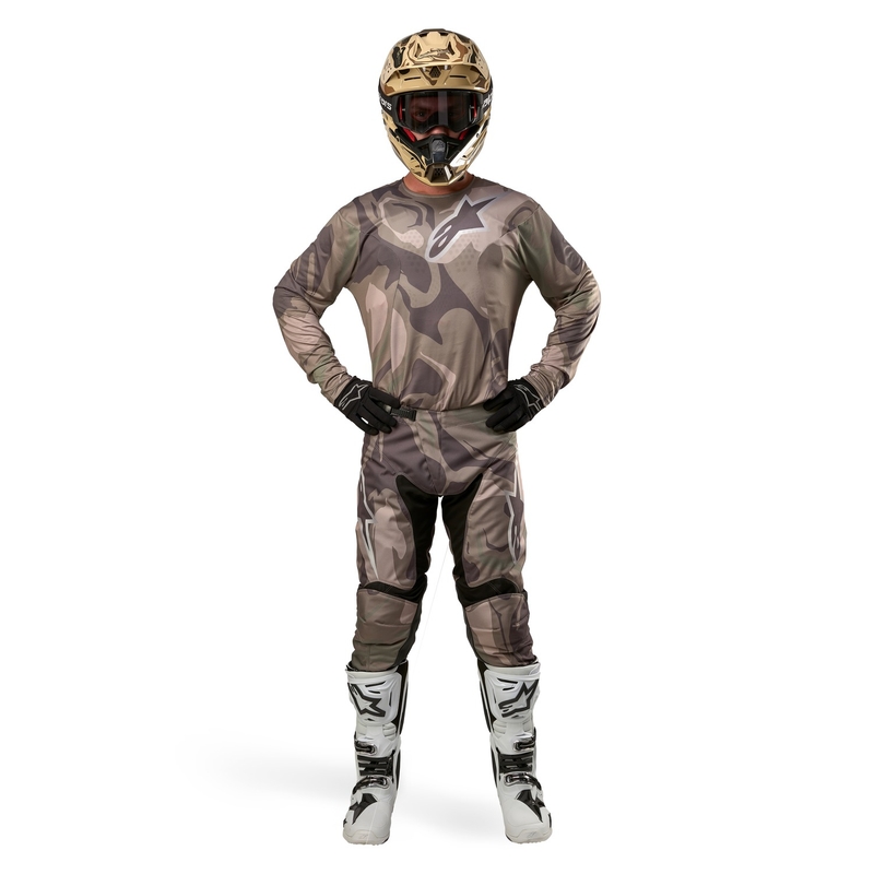 Παντελόνι μοτοκρός Alpinestars Racer Tactical πράσινο camo-καφέ