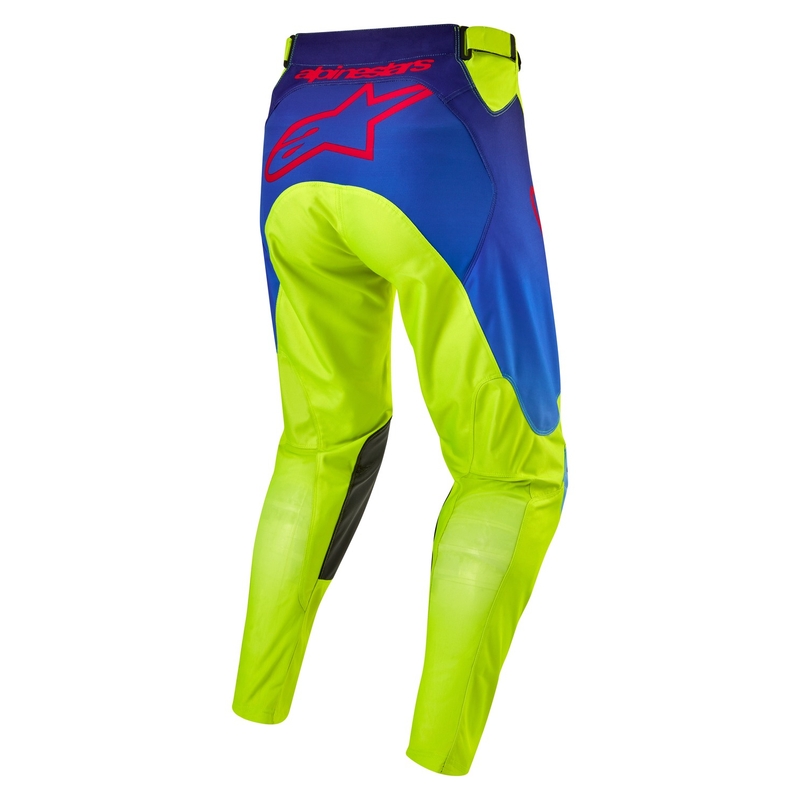 Alpinestars Racer Hoen fluo κίτρινο-μπλε-κόκκινο παντελόνι motocross