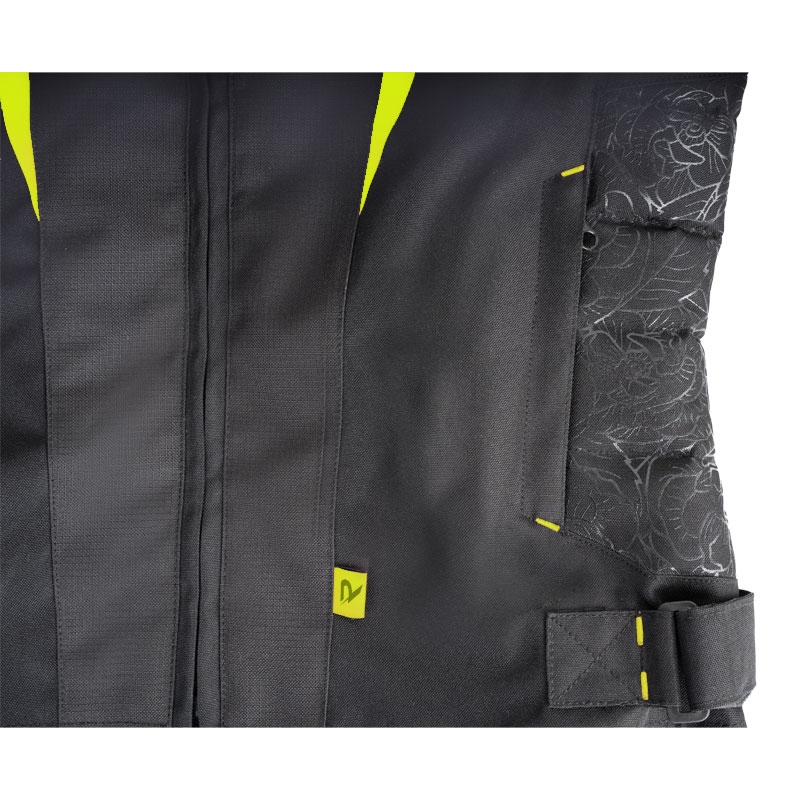Γυναικείο μπουφάν μοτοσικλέτας Street Racer Rose Black-Fluo Yellow