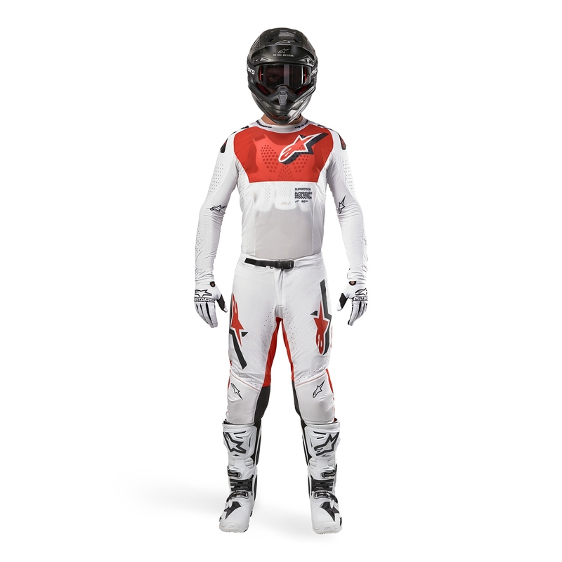 Alpinestars Supertech Ward Παντελόνι Motocross λευκό και πορτοκαλί