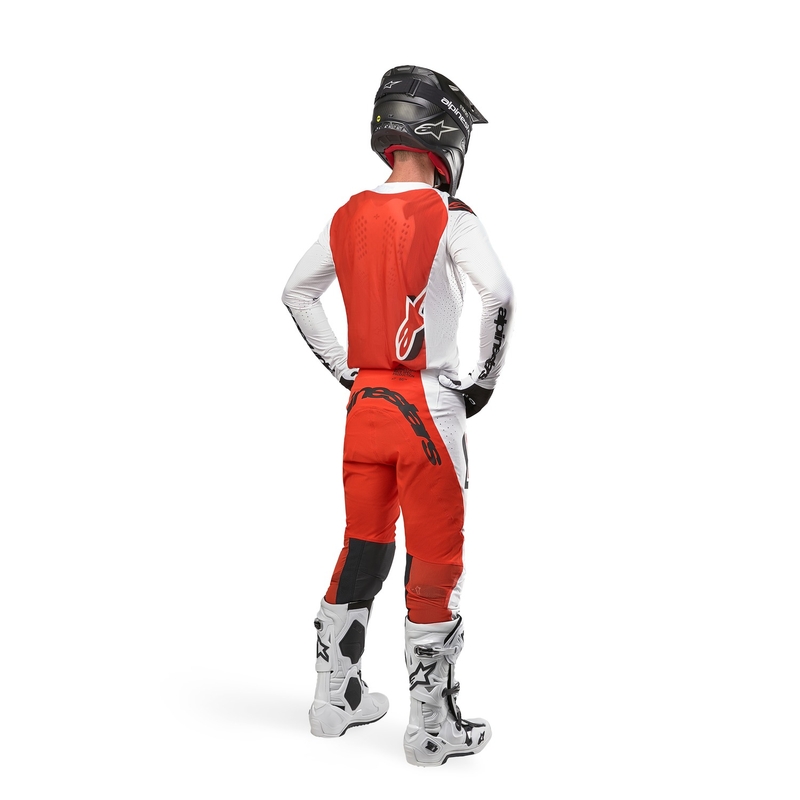 Alpinestars Supertech Ward Παντελόνι Motocross λευκό και πορτοκαλί