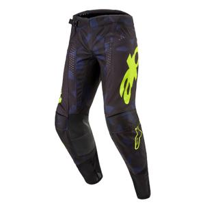 Παντελόνι μοτοκρός Alpinestars Techstar Rantera μαύρο-μπλε-fluo κίτρινο