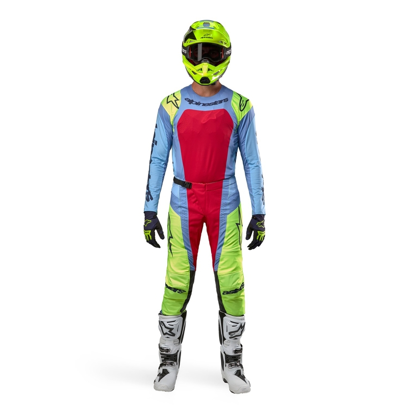 Alpinestars Techstar Ocuri Παντελόνι Motocross Light Blue-Fluo Yellow-Red