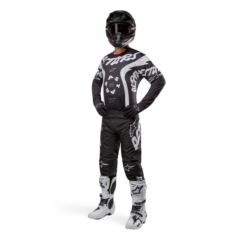 Alpinestars Racer Hana Παντελόνι Motocross Μαύρο και Λευκό