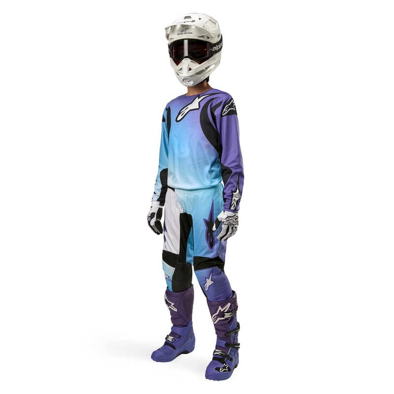 Alpinestars Stella Fluid 2024 Γυναικείο παντελόνι Motocross Λευκό και Μωβ