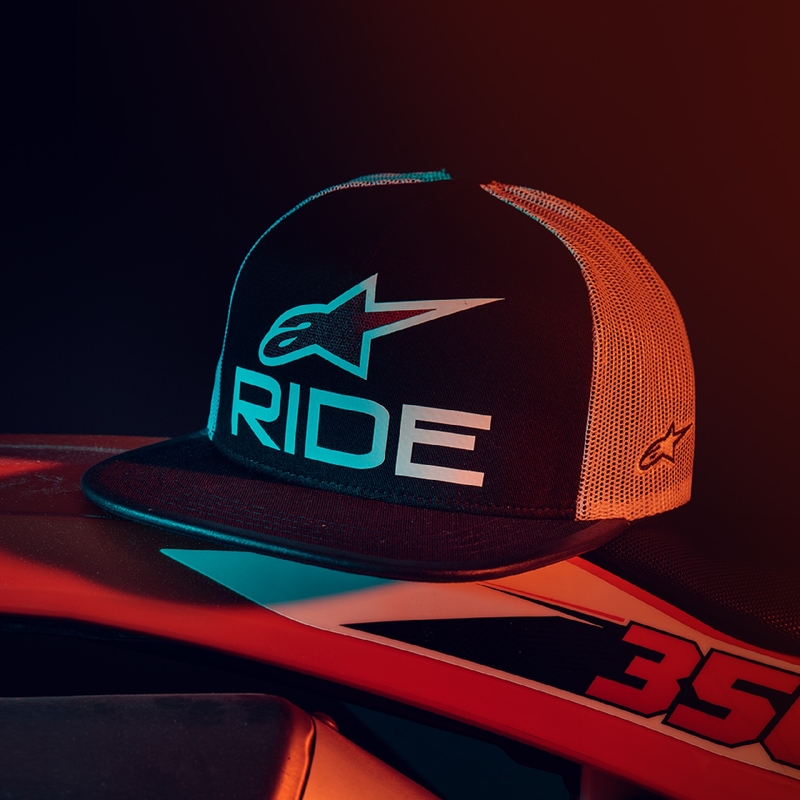 Alpinestars Ride 4.0 ER cap μαύρο, λευκό και κόκκινο