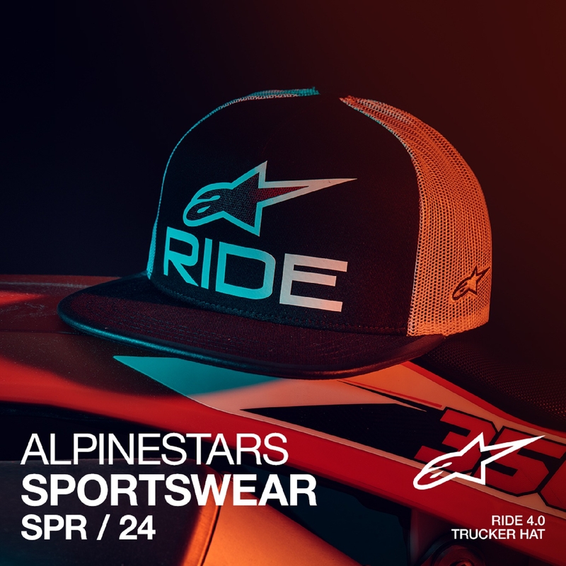 Alpinestars Ride 4.0 ER cap μαύρο, λευκό και κόκκινο