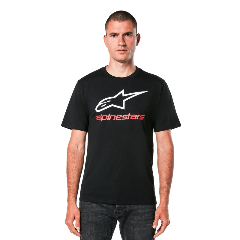 T-shirt Alpinestars Always 2.0 CSF μαύρο-λευκό-κόκκινο