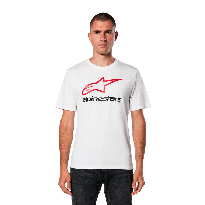 T-shirt Alpinestars Always 2.0 CSF λευκό-κόκκινο-μαύρο