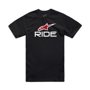 T-shirt Alpinestars Ride 4.0 CSF μαύρο-λευκό-κόκκινο