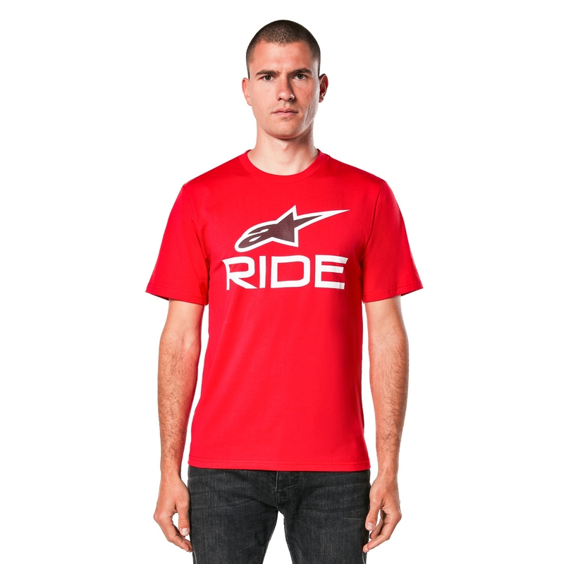 T-shirt Alpinestars Ride 4.0 CSF κόκκινο-λευκό-μαύρο