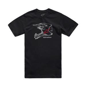 T-shirt Alpinestars MX κράνος CSF μαύρο