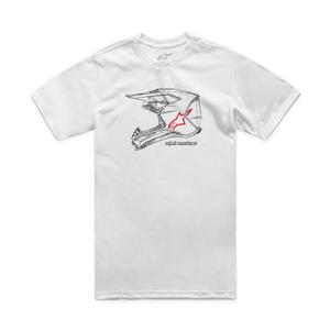 T-shirt Alpinestars MX κράνος CSF λευκό