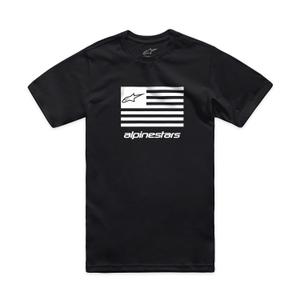 T-shirt Alpinestars Flag CSF μαύρο και λευκό