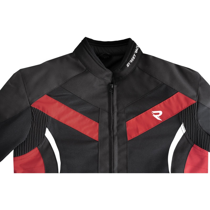 Street Racer Evans Air μαύρο και κόκκινο μπουφάν μοτοσικλέτας