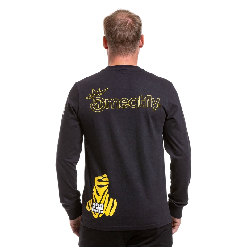 Meatfly Dakar Bedouin μακρυμάνικο t-shirt μαύρο