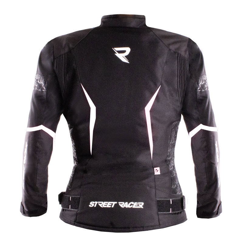 Γυναικείο Street Racer Rose Air Μαύρο και άσπρο μπουφάν μοτοσικλέτας